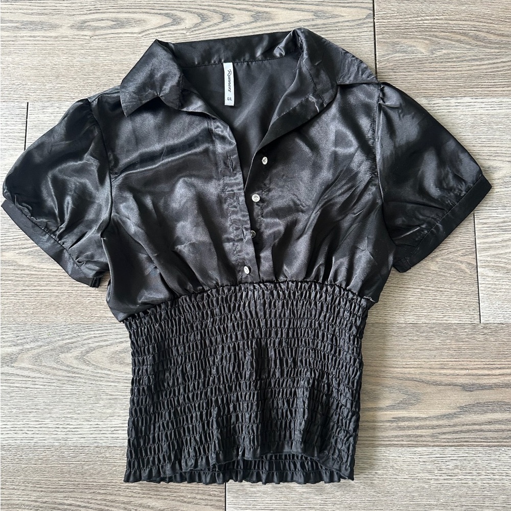 Silk Button Down Blouse